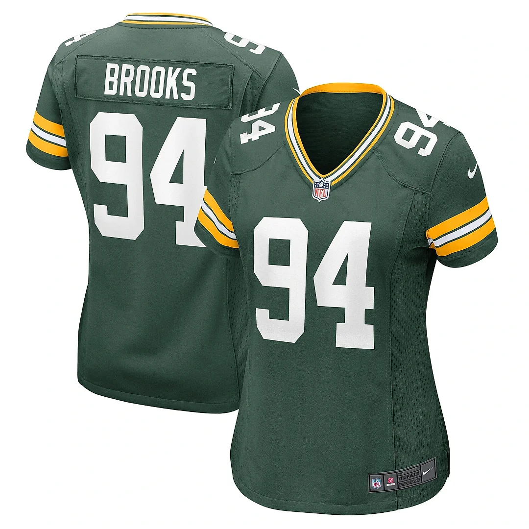 Zennovawear Women's Green Bay Packers Karl Brooks Green Game Jersey