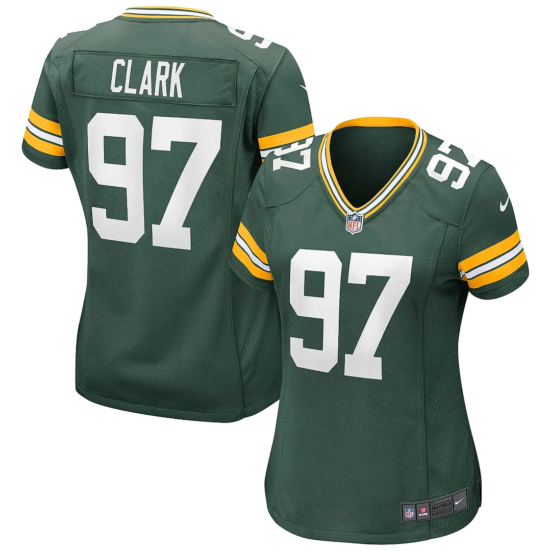 Zennovawear Women's Green Bay Packers Kenny Clark Green Game Jersey