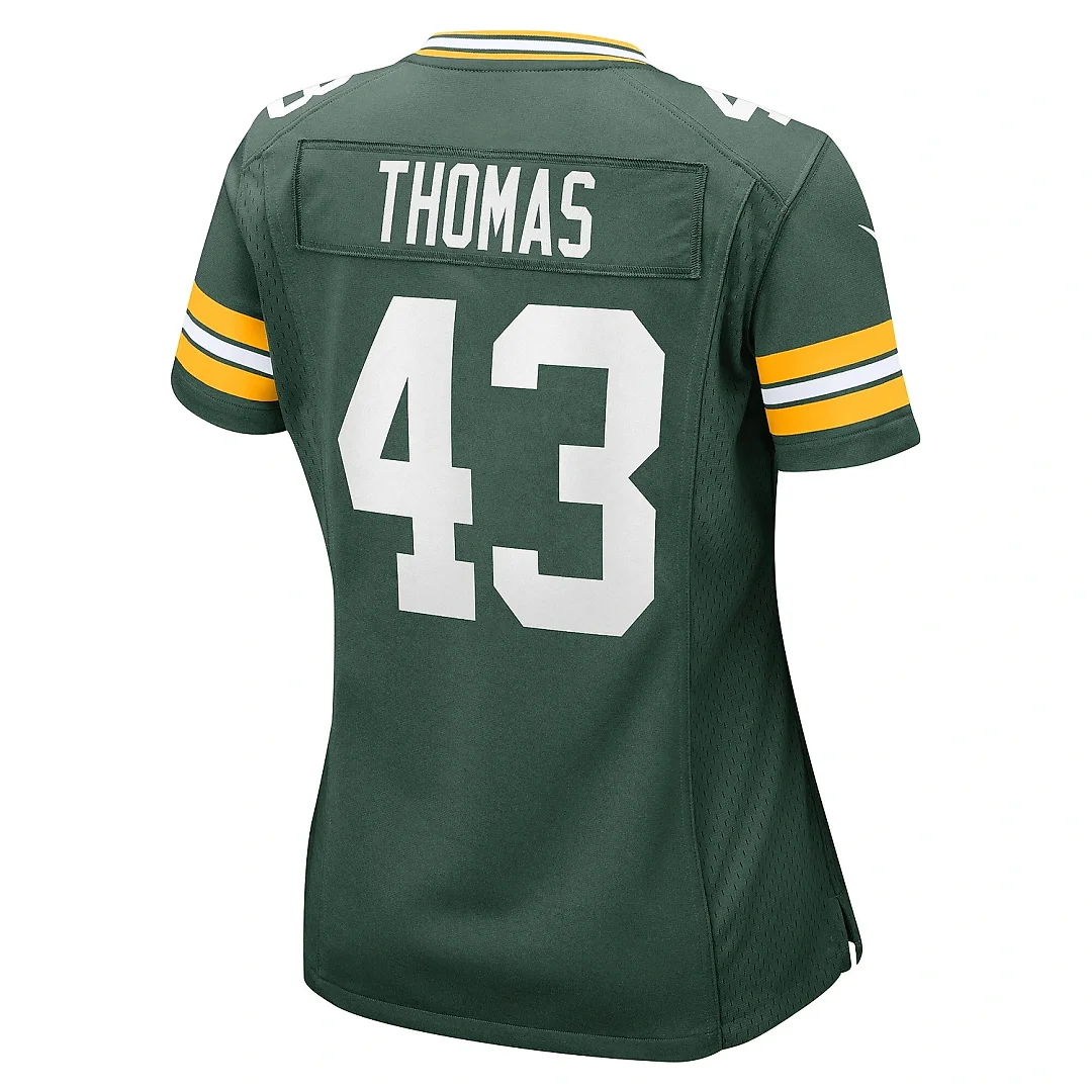 Zennovawear Women's Green Bay Packers Kiondre Thomas Green Game Player Jersey