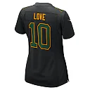 Zennovawear Women's Green Bay Packers Love Black Fashion Game Jersey