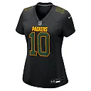 Zennovawear Women's Green Bay Packers Love Black Fashion Game Jersey