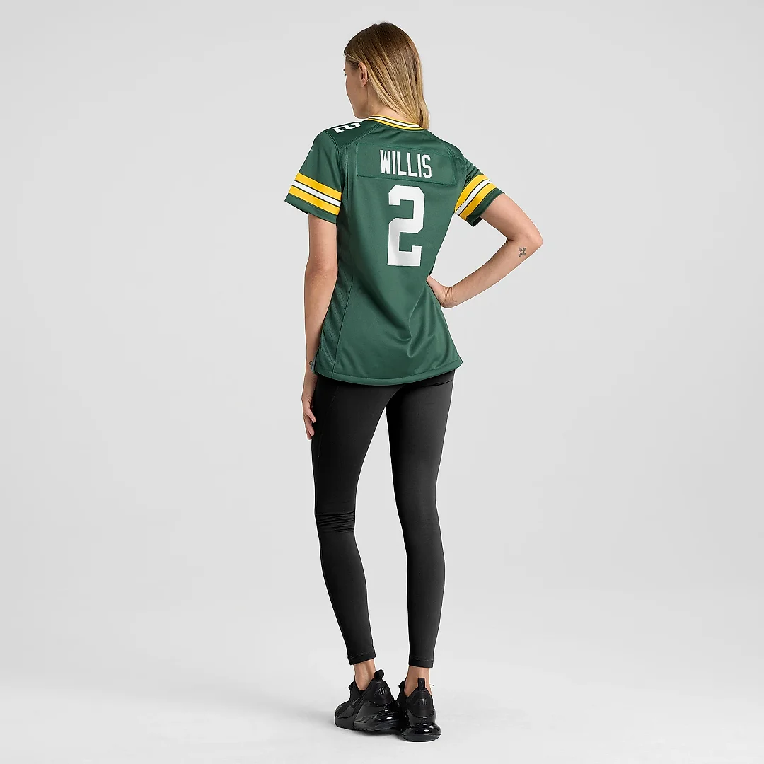Zennovawear Women's Green Bay Packers Malik Willis Green Game Jersey