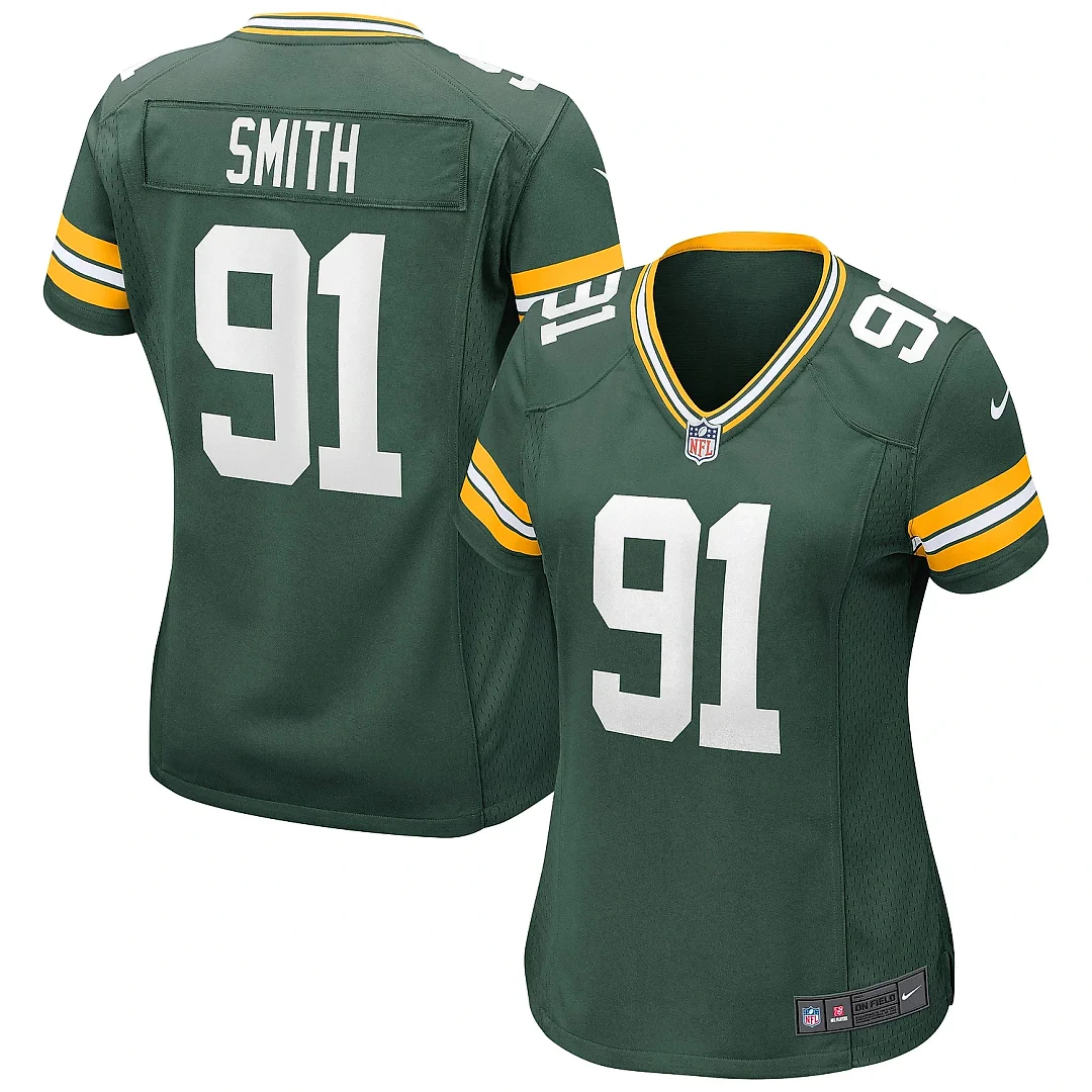 Zennovawear Women's Green Bay Packers Preston Smith Green Game Jersey