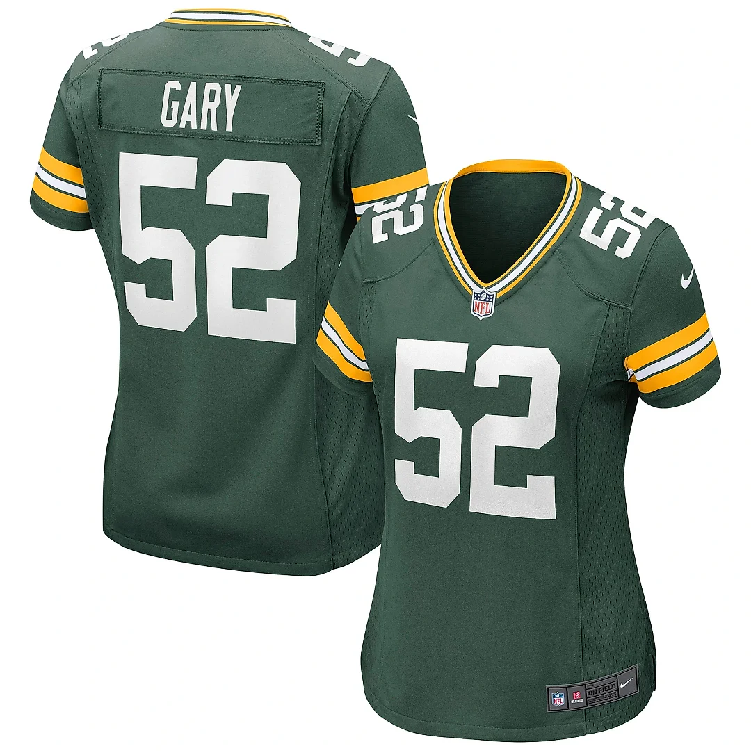 Zennovawear Women's Green Bay Packers Rashan Gary Green Game Jersey
