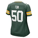 Zennovawear Women's Green Bay Packers Zach Tom Green Player Game Jersey