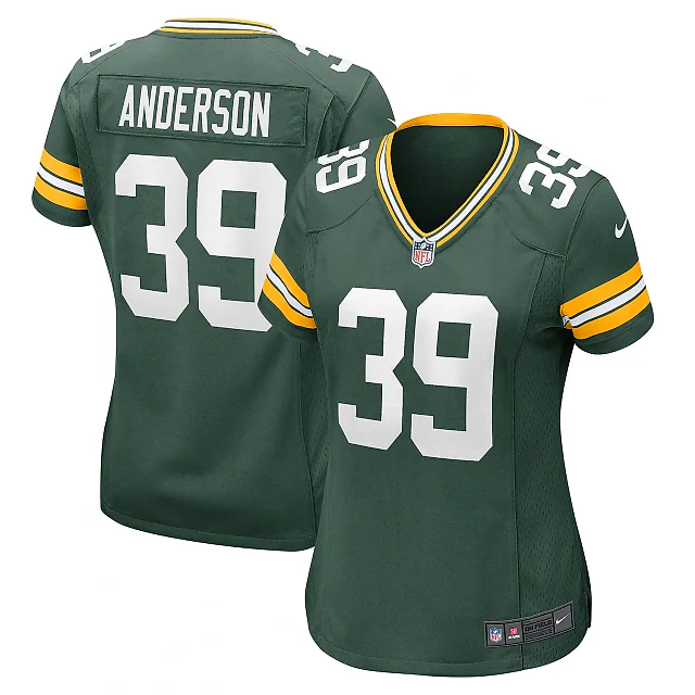 Zennovawear Women's Green Bay Packers Zayne Anderson Green Team Game Jersey