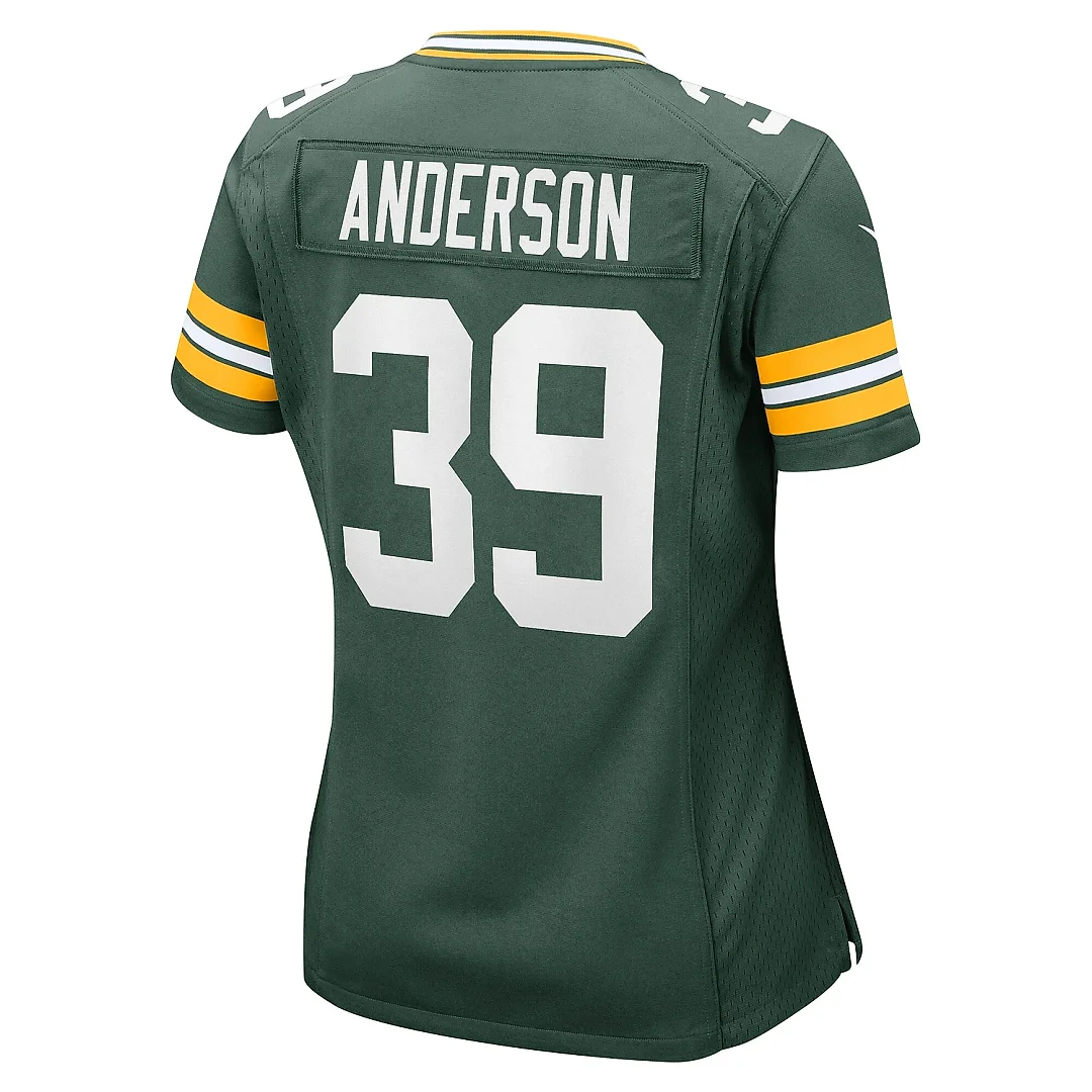 Zennovawear Women's Green Bay Packers Zayne Anderson Green Team Game Jersey