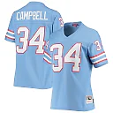 Zennovawear Women's Houston Oilers Earl Campbell Mitchell & Ness Light Blue 1980 Legacy Jersey
