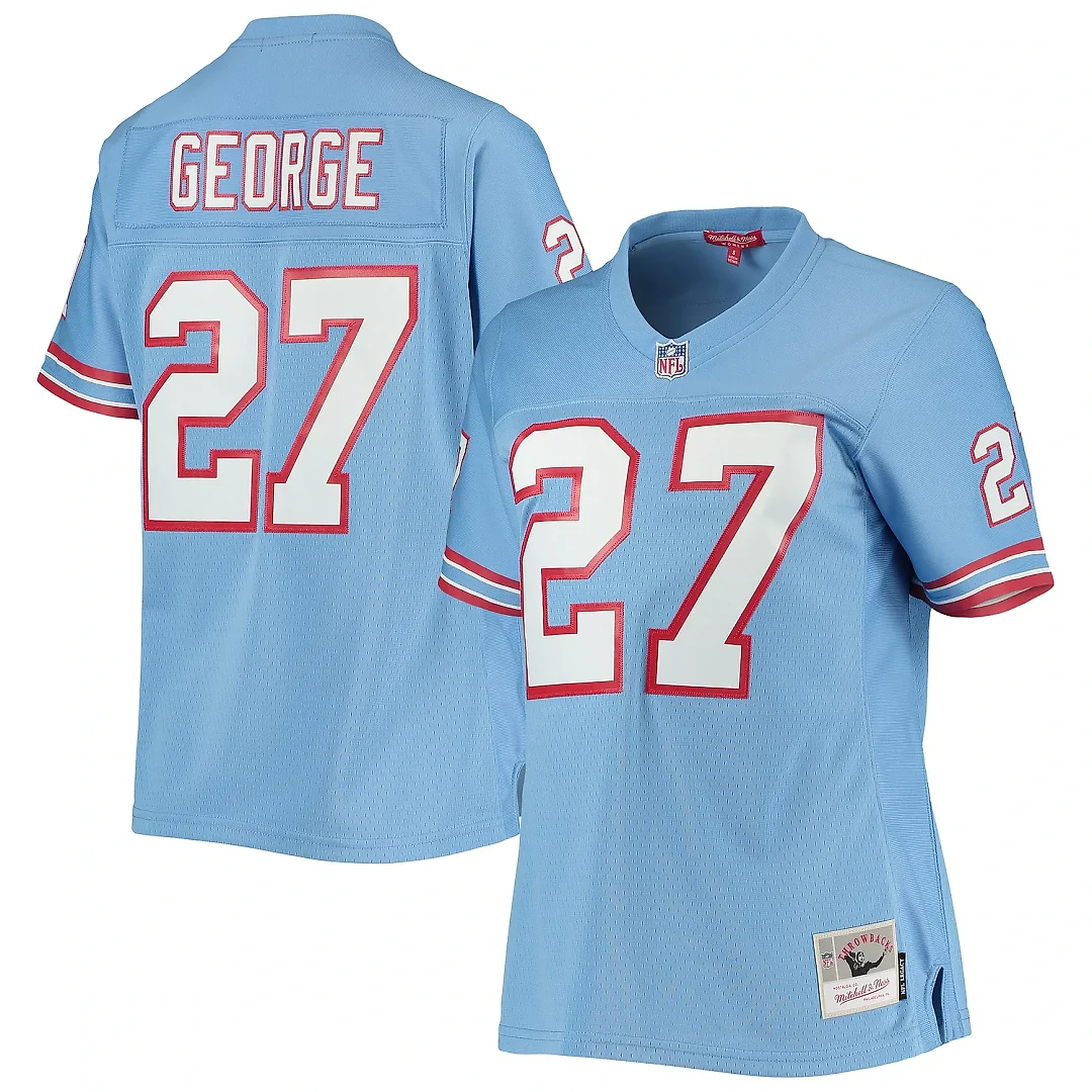 Zennovawear Women's Houston Oilers Eddie George Mitchell & Ness Light Blue Legacy Player Jersey