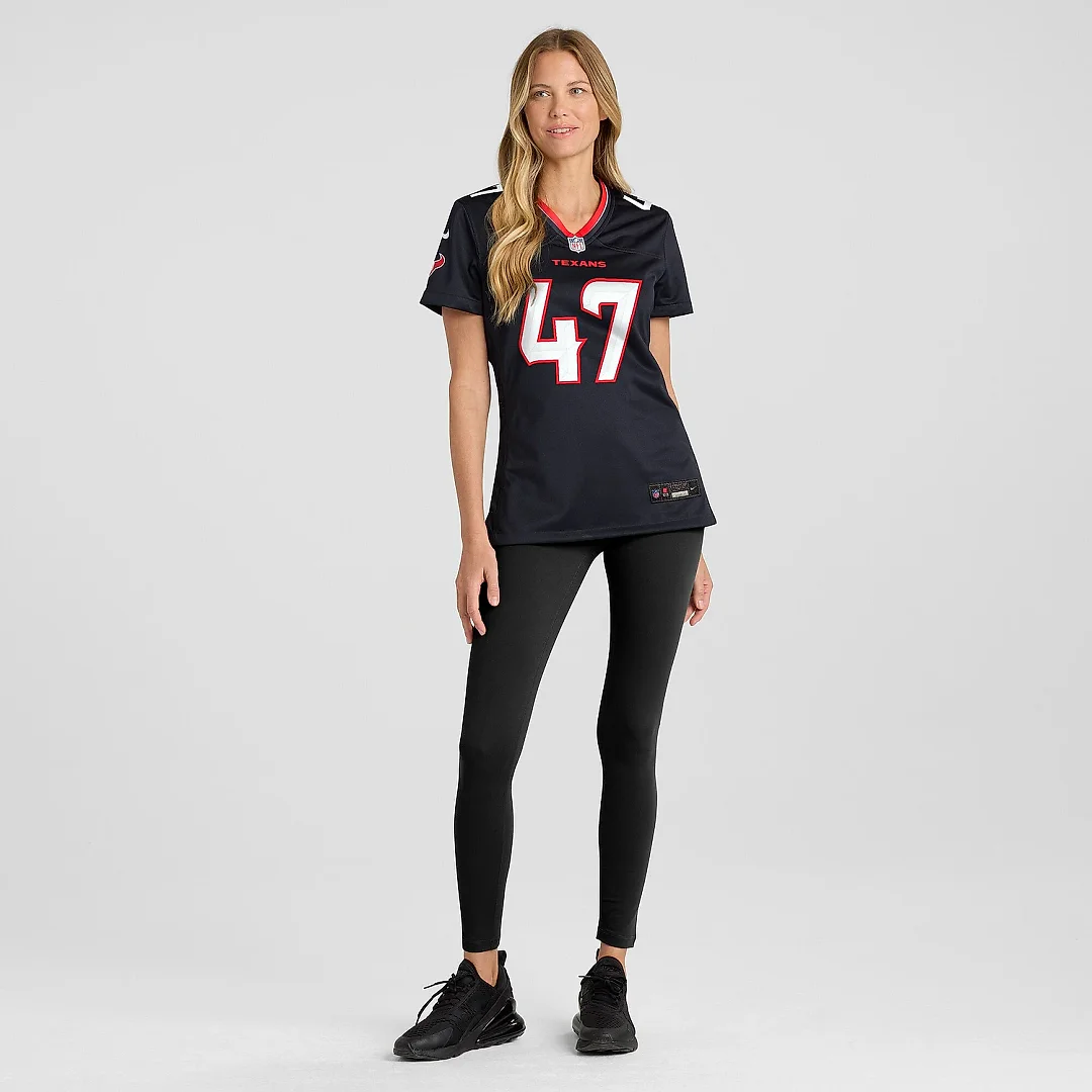 Zennovawear Women's Houston Texans Andrew Beck Navy Team Game Jersey