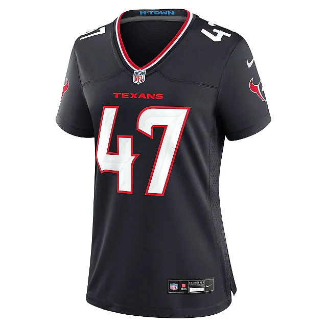 Zennovawear Women's Houston Texans Andrew Beck Navy Team Game Jersey