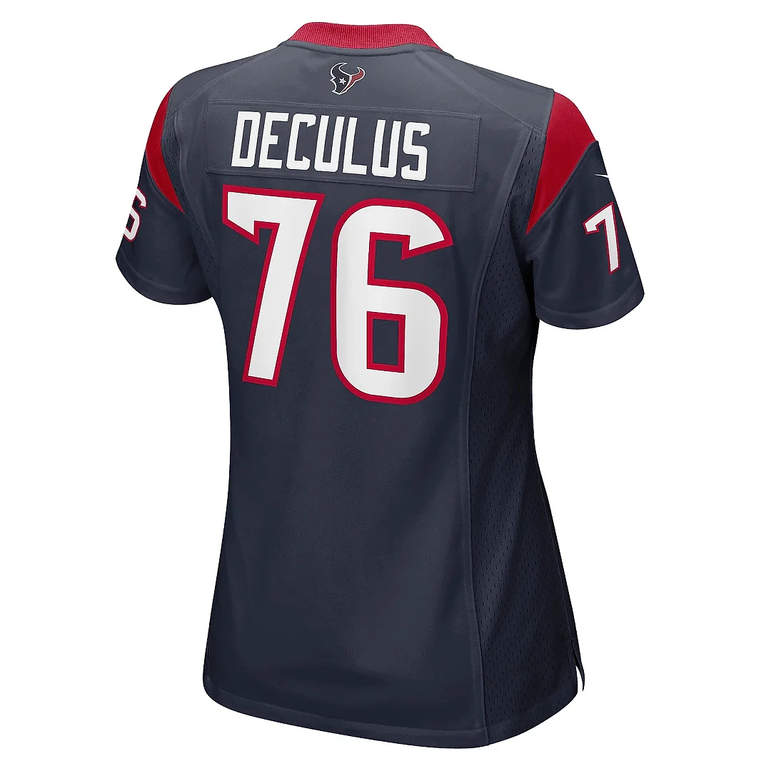 Zennovawear Women's Houston Texans Austin Deculus Navy Game Player Jersey
