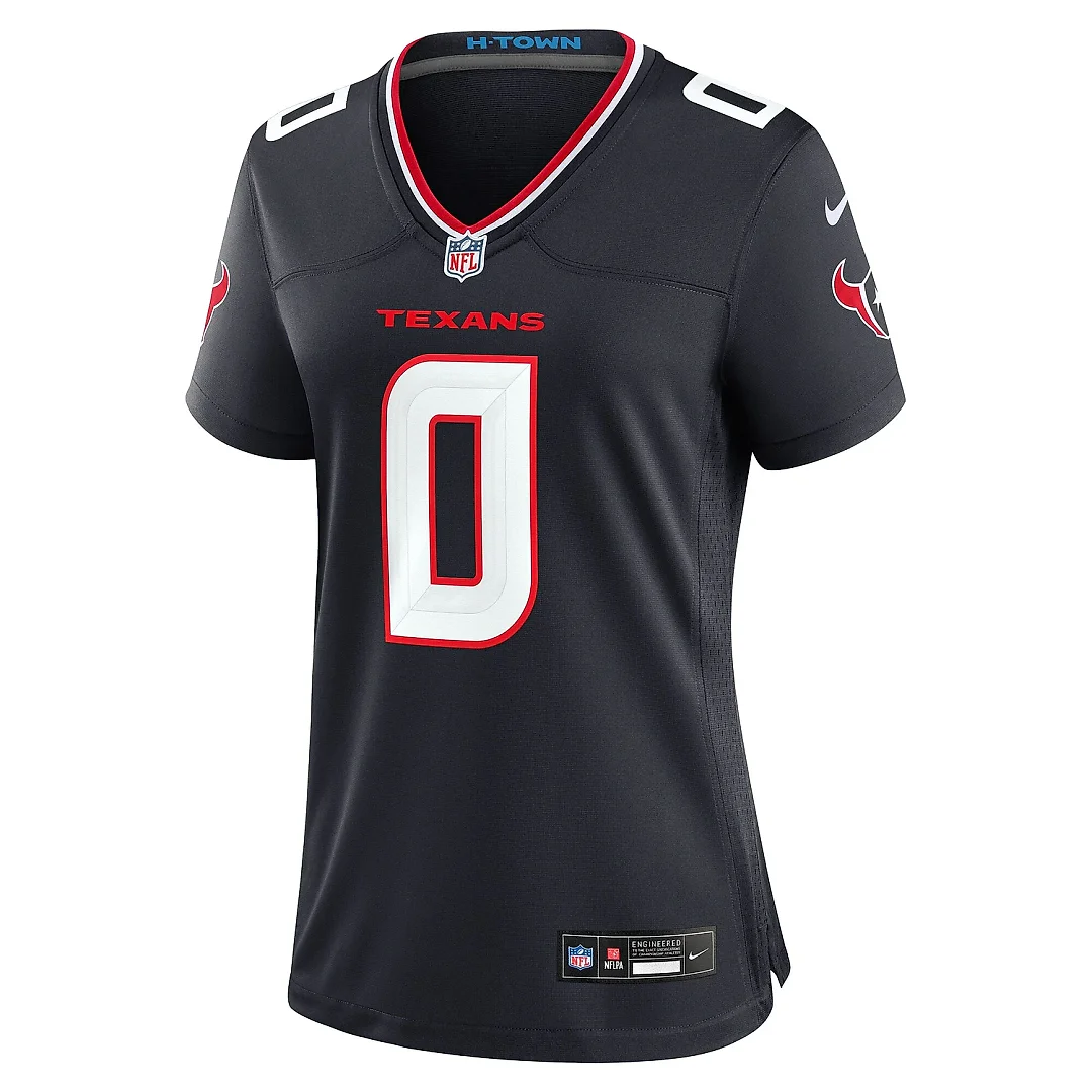 Zennovawear Women's Houston Texans Azeez Al-Shaair Navy Team Game Jersey
