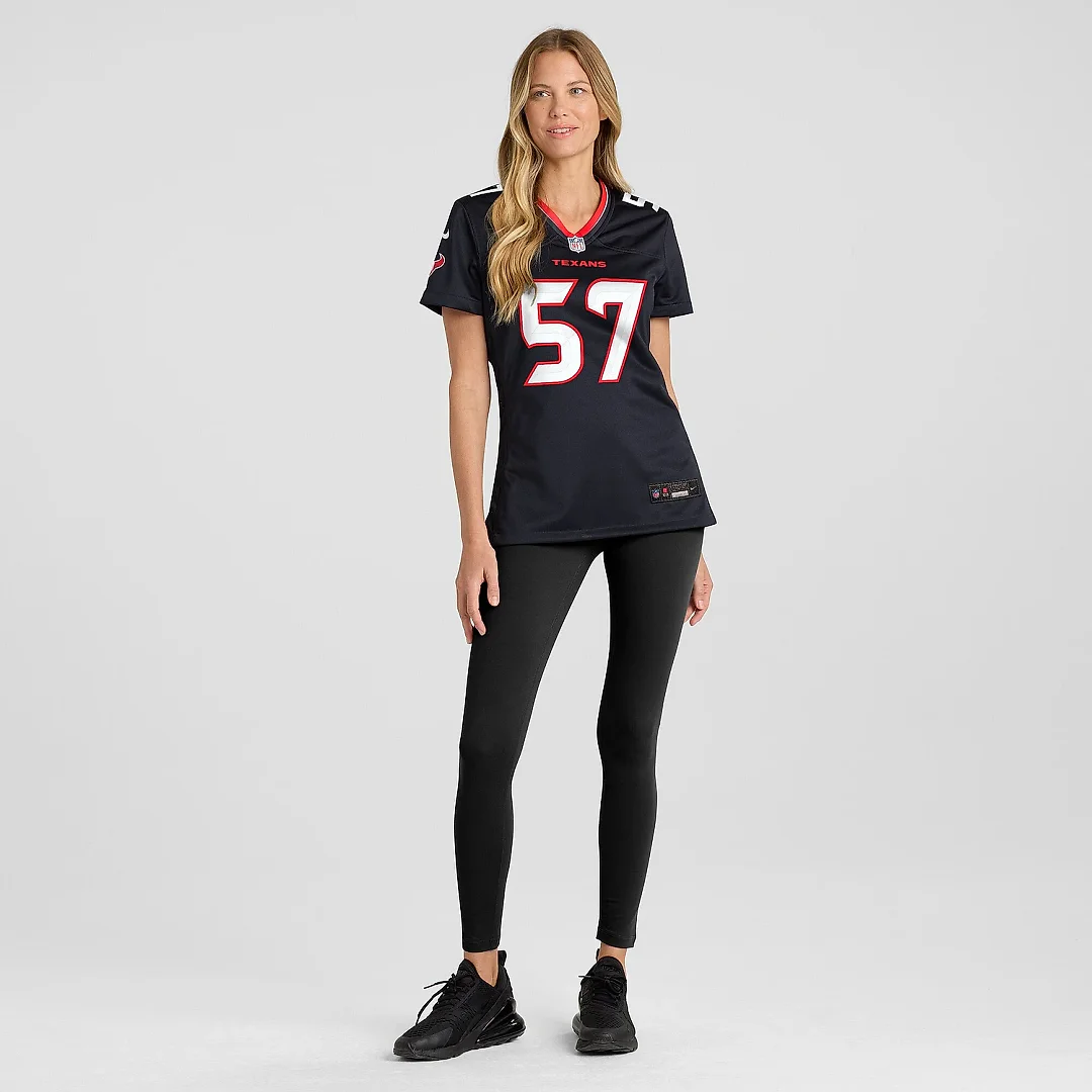 Zennovawear Women's Houston Texans Blake Fisher Navy Team Game Jersey