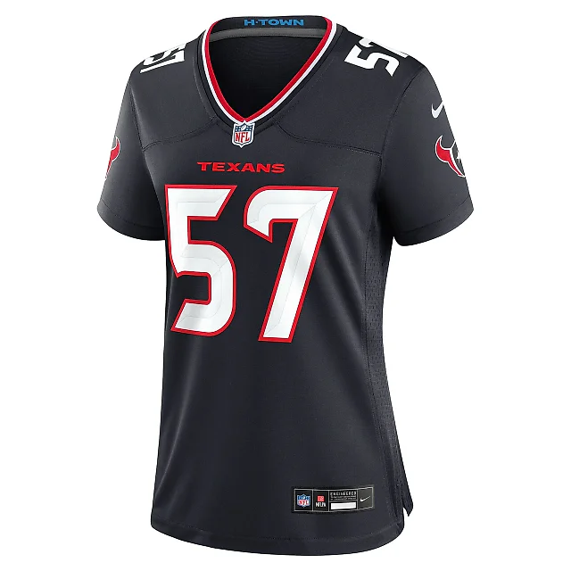 Zennovawear Women's Houston Texans Blake Fisher Navy Team Game Jersey