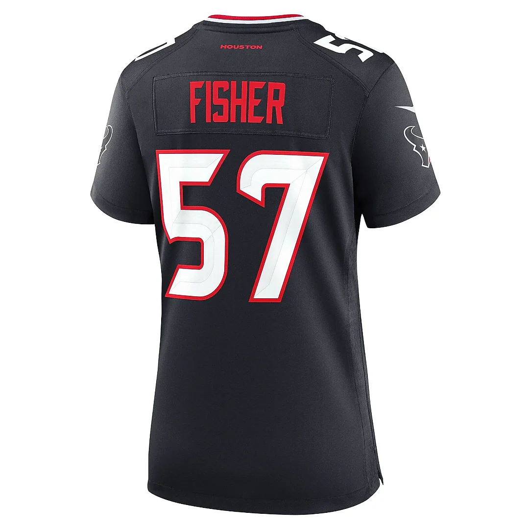Zennovawear Women's Houston Texans Blake Fisher Navy Team Game Jersey