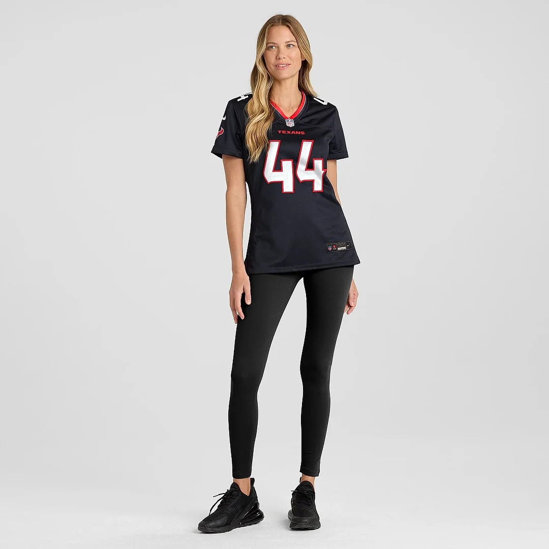 Zennovawear Women's Houston Texans British Brooks Navy Team Game Jersey