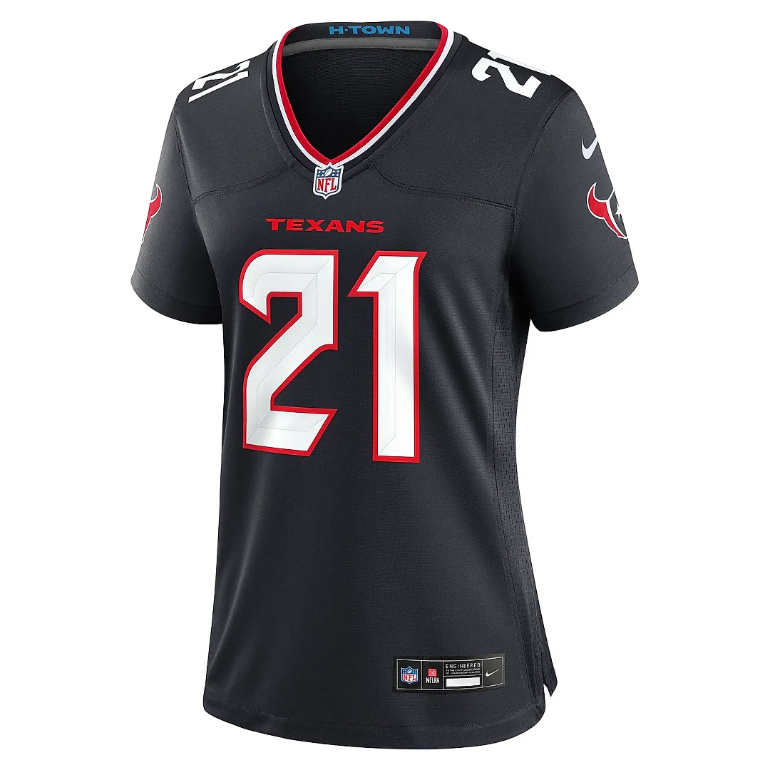 Zennovawear Women's Houston Texans Calen Bullock Navy Team Game Jersey