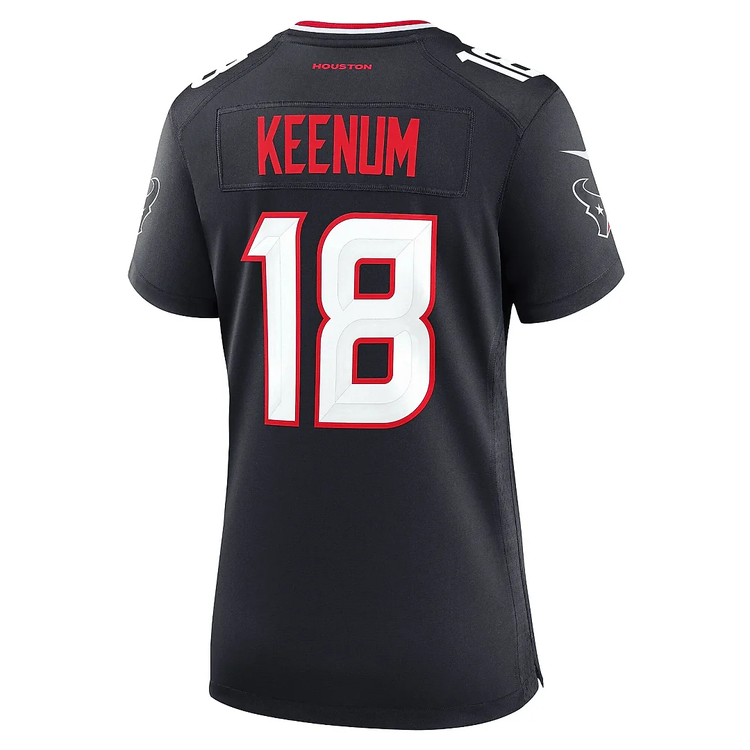 Zennovawear Women's Houston Texans Case Keenum Navy Team Game Jersey