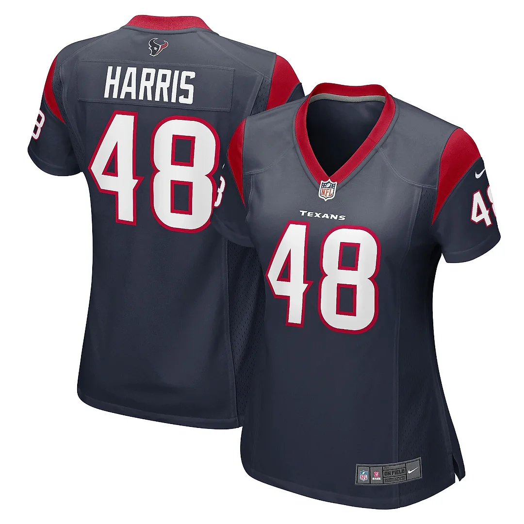 Zennovawear Women's Houston Texans Christian Harris Navy Game Player Jersey