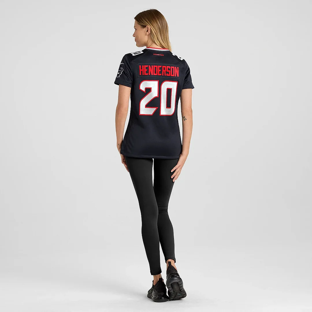 Zennovawear Women's Houston Texans C.J. Henderson Navy Team Game Jersey