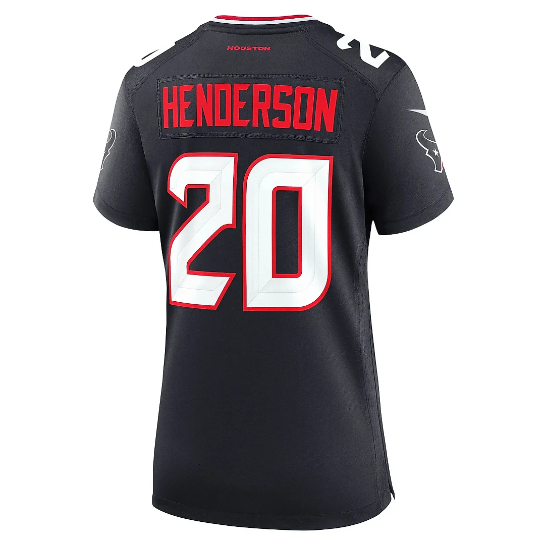 Zennovawear Women's Houston Texans C.J. Henderson Navy Team Game Jersey