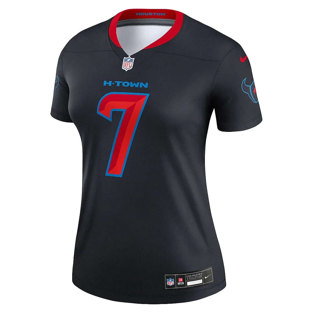 Zennovawear Women's Houston Texans C.J. Stroud Navy Alternate Legend Player Performance Top