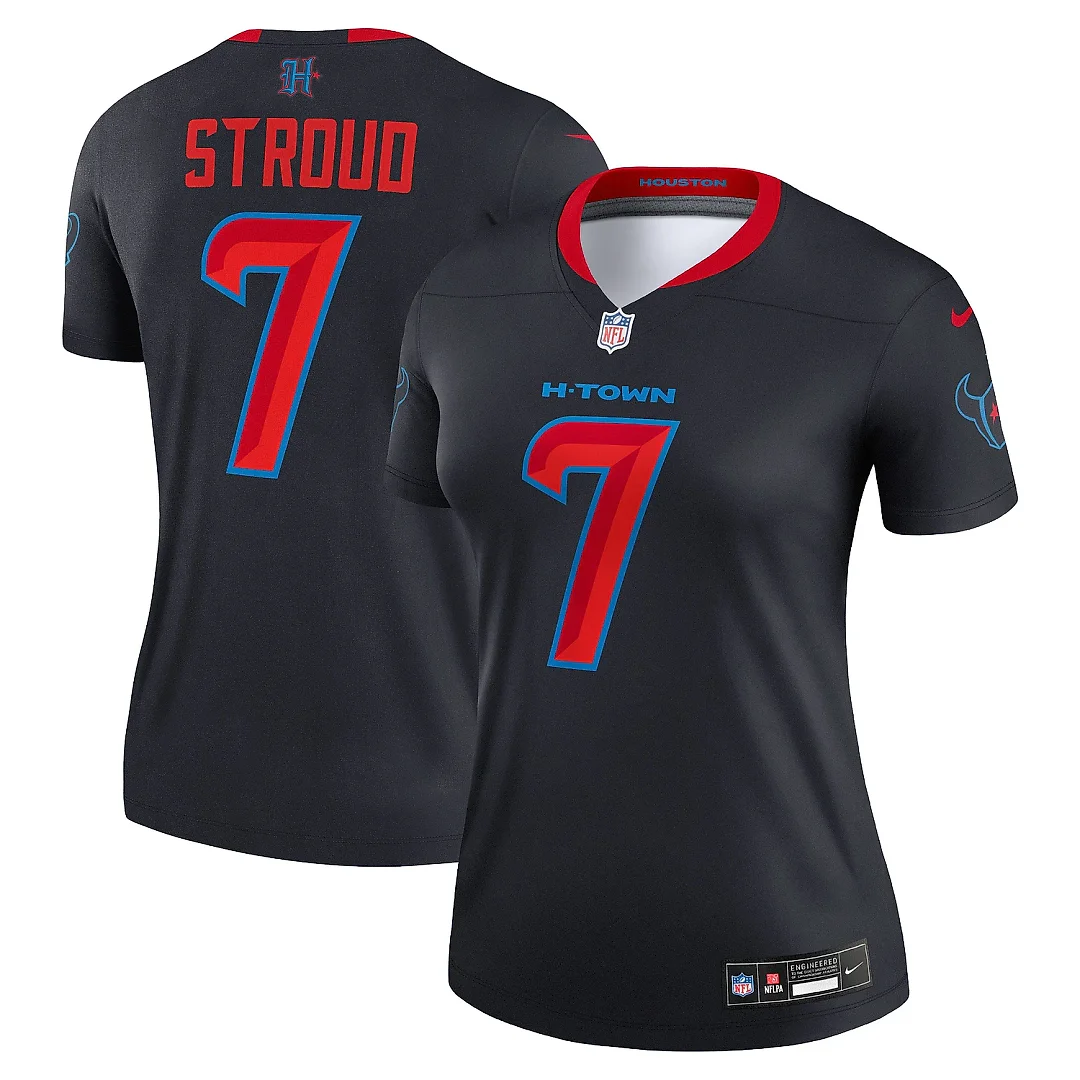 Zennovawear Women's Houston Texans C.J. Stroud Navy Alternate Legend Player Performance Top