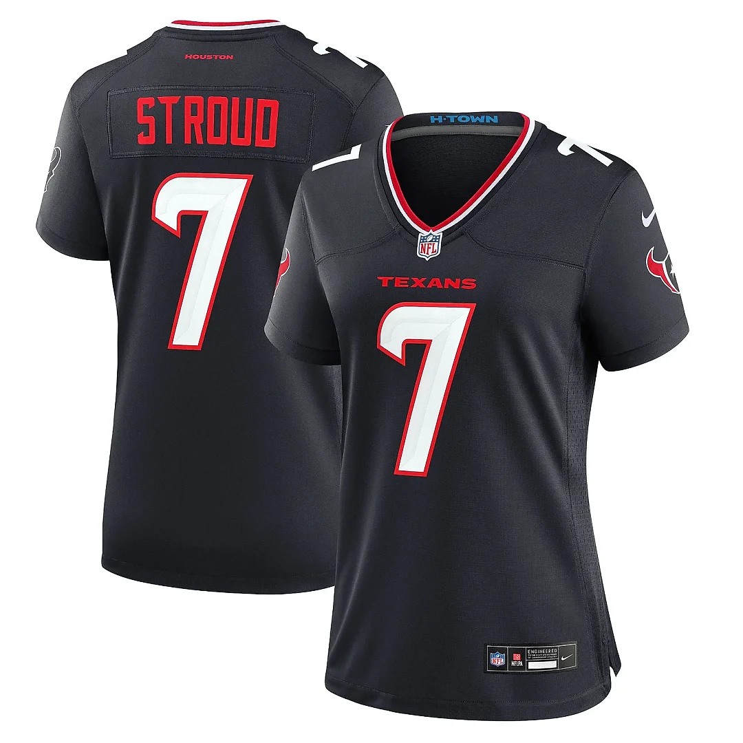 Zennovawear Women's Houston Texans C.J. Stroud Navy Game Jersey