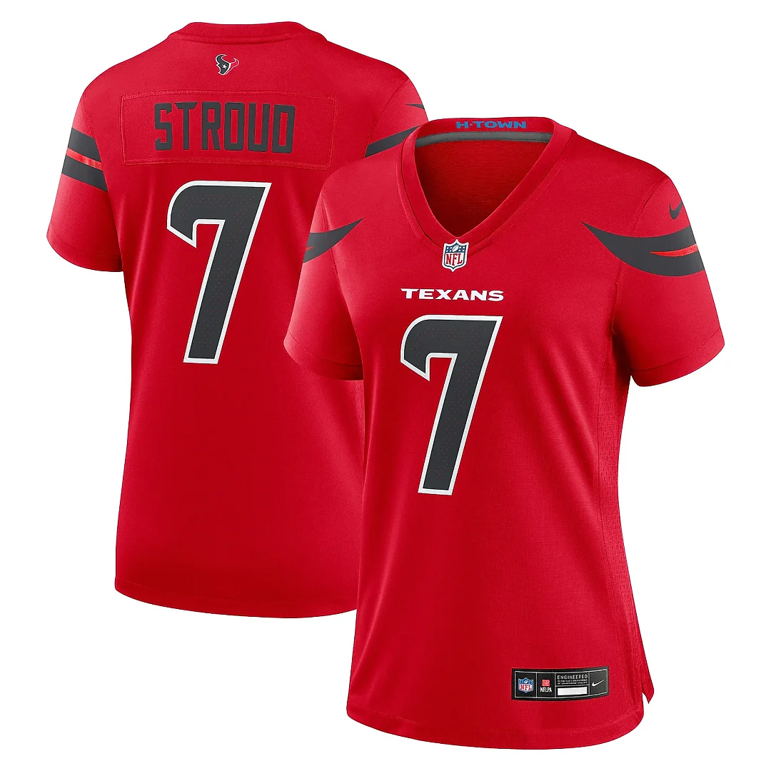 Zennovawear Women's Houston Texans C.J. Stroud Red Alternate Game Jersey