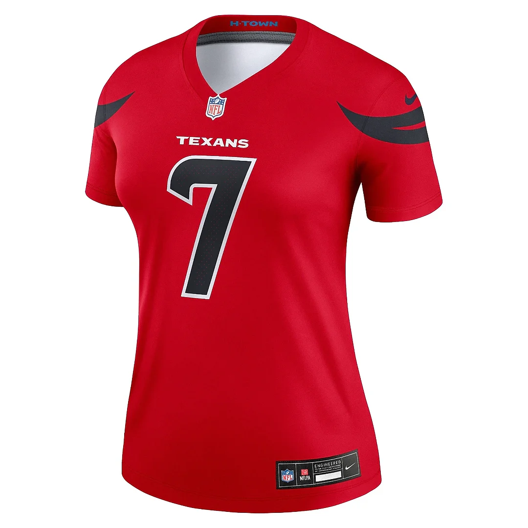 Zennovawear Women's Houston Texans C.J. Stroud Red Alternate Legend Player Performance Top