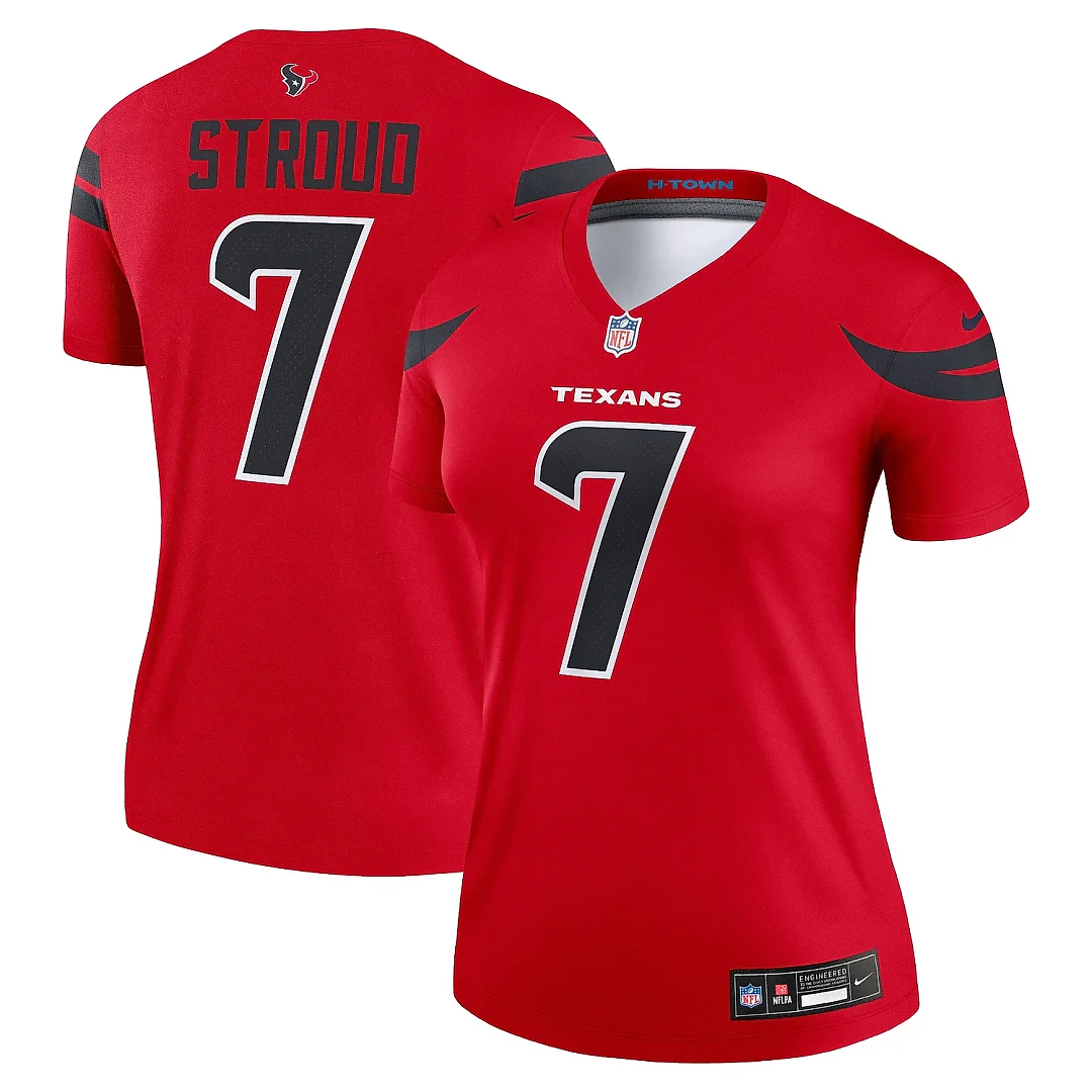 Zennovawear Women's Houston Texans C.J. Stroud Red Alternate Legend Player Performance Top