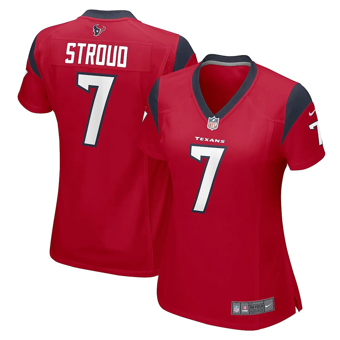 Zennovawear Women's Houston Texans C.J. Stroud Red Game Jersey