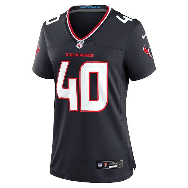 Zennovawear Women's Houston Texans Dalton Keene Navy Team Game Jersey