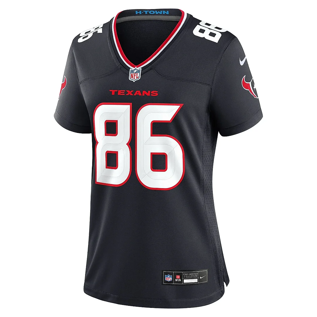 Zennovawear Women's Houston Texans Dalton Schultz Navy Team Game Jersey