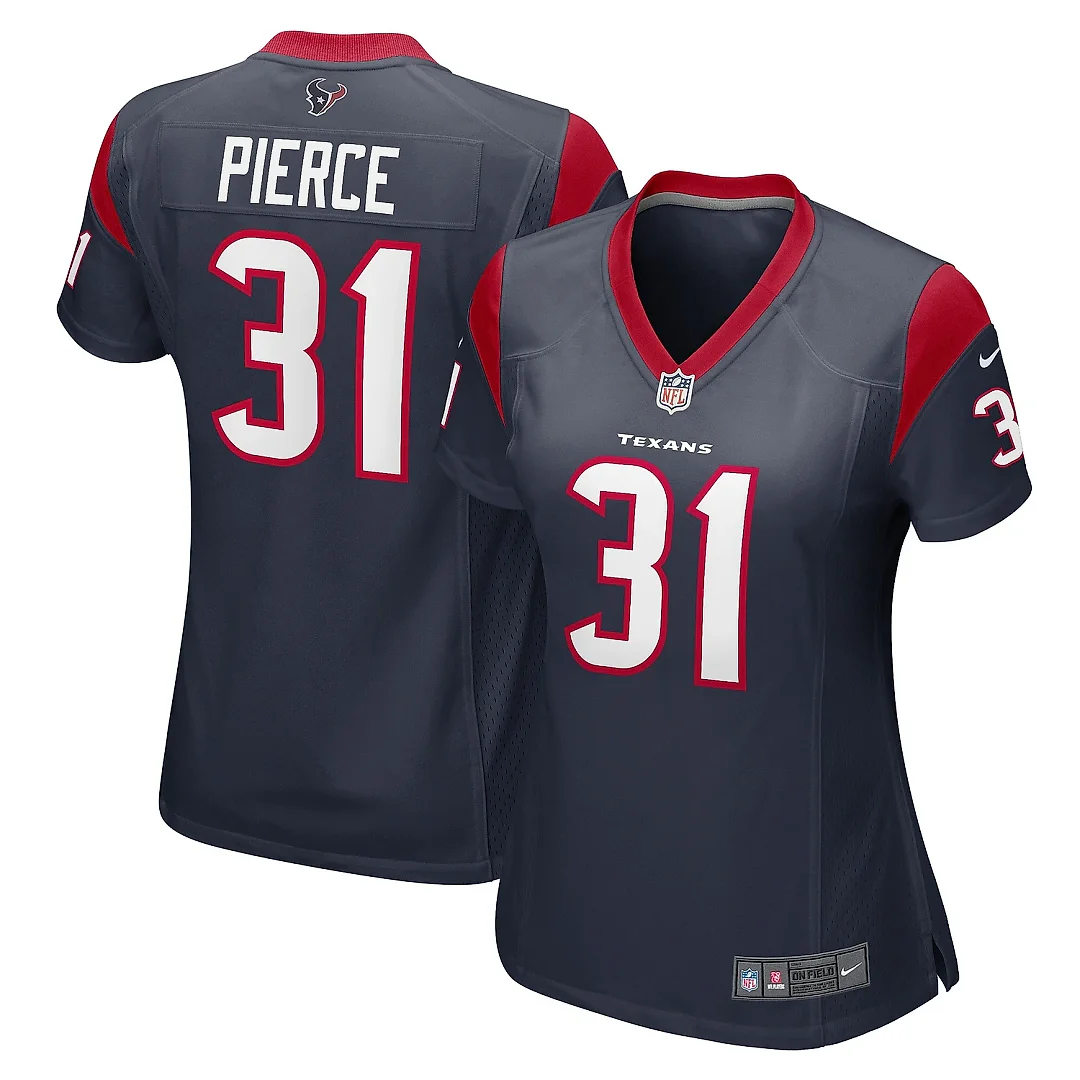 Zennovawear Women's Houston Texans Dameon Pierce Navy Game Player Jersey