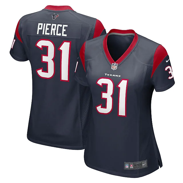 Zennovawear Women's Houston Texans Dameon Pierce Navy Game Player Jersey