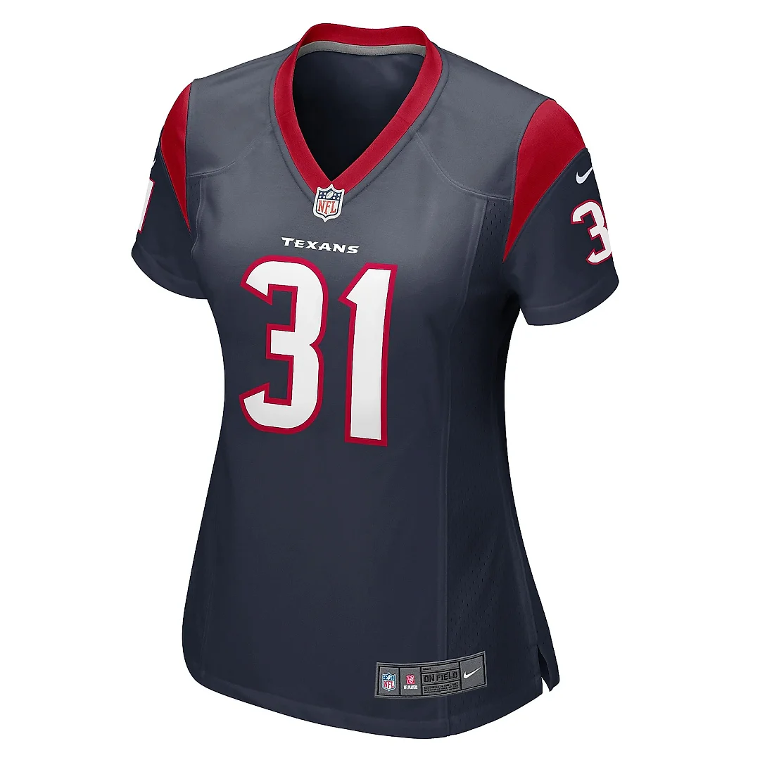 Zennovawear Women's Houston Texans Dameon Pierce Navy Game Player Jersey