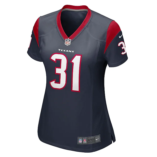 Zennovawear Women's Houston Texans Dameon Pierce Navy Game Player Jersey