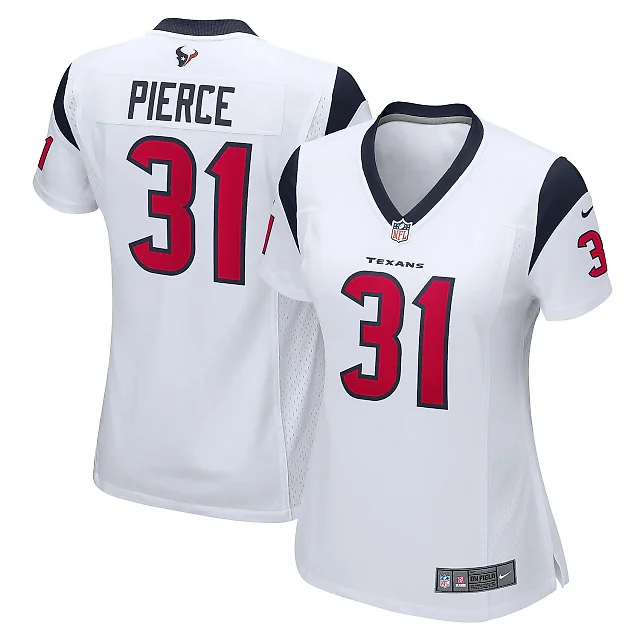 Zennovawear Women's Houston Texans Dameon Pierce White Game Player Jersey