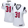 Zennovawear Women's Houston Texans Dameon Pierce White Game Player Jersey