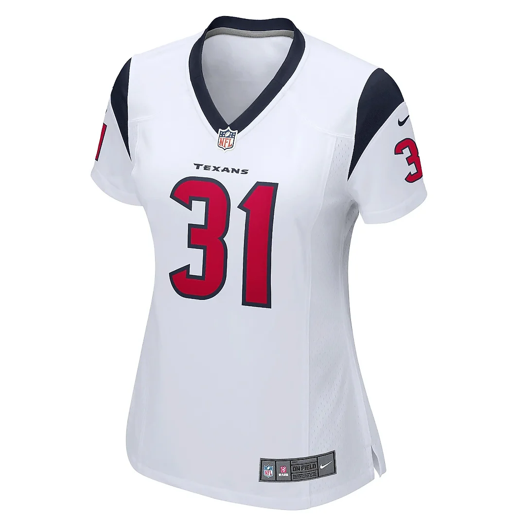 Zennovawear Women's Houston Texans Dameon Pierce White Game Player Jersey