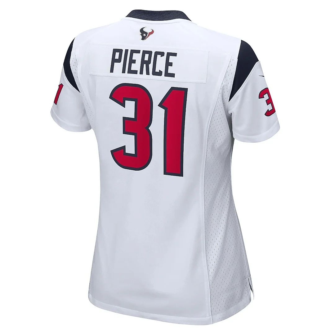 Zennovawear Women's Houston Texans Dameon Pierce White Game Player Jersey