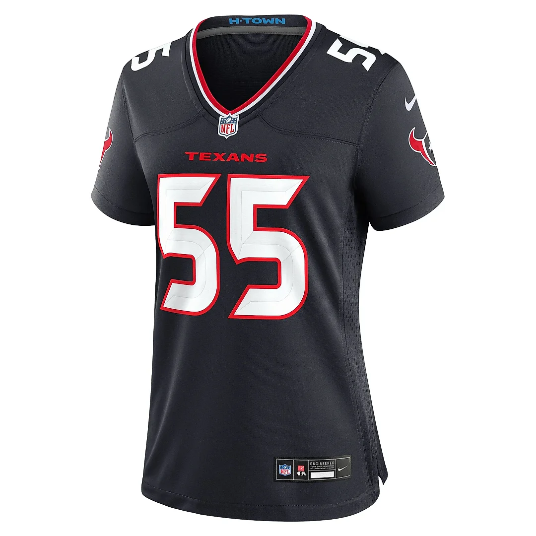 Zennovawear Women's Houston Texans Danielle Hunter Navy Team Game Jersey