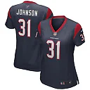 Zennovawear Women's Houston Texans David Johnson Navy Game Player Jersey