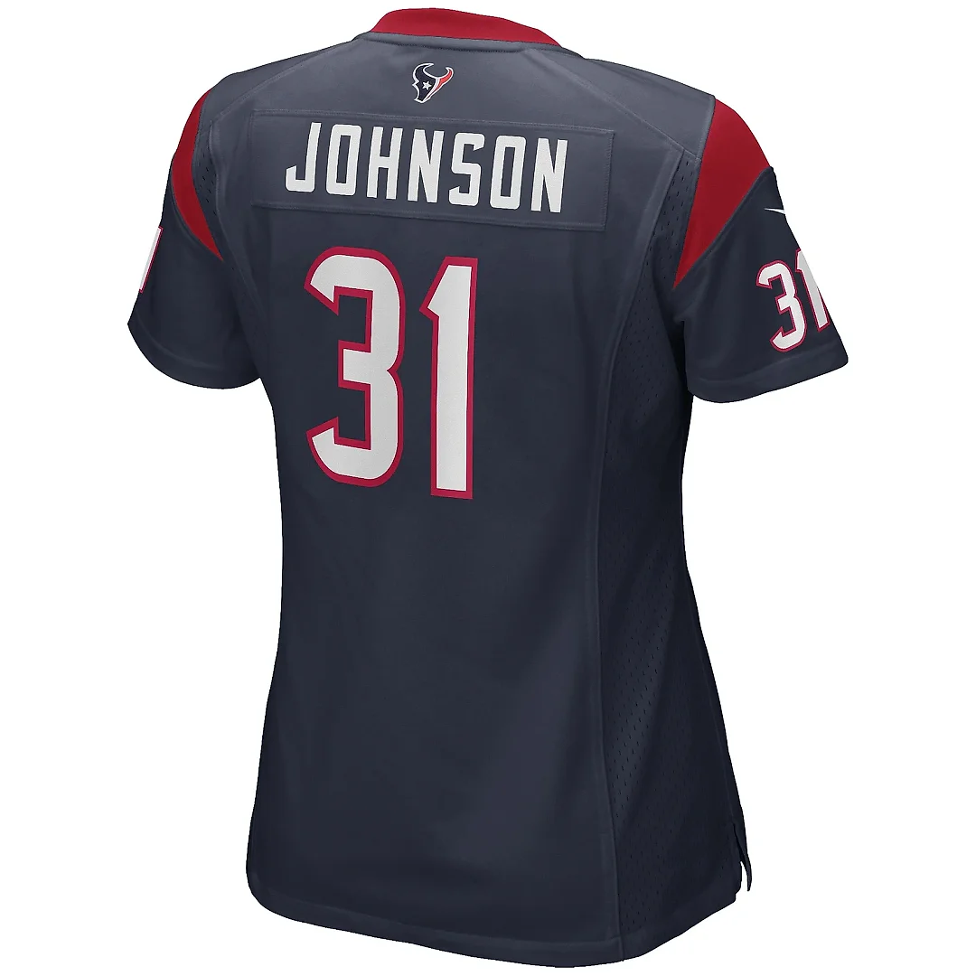Zennovawear Women's Houston Texans David Johnson Navy Game Player Jersey