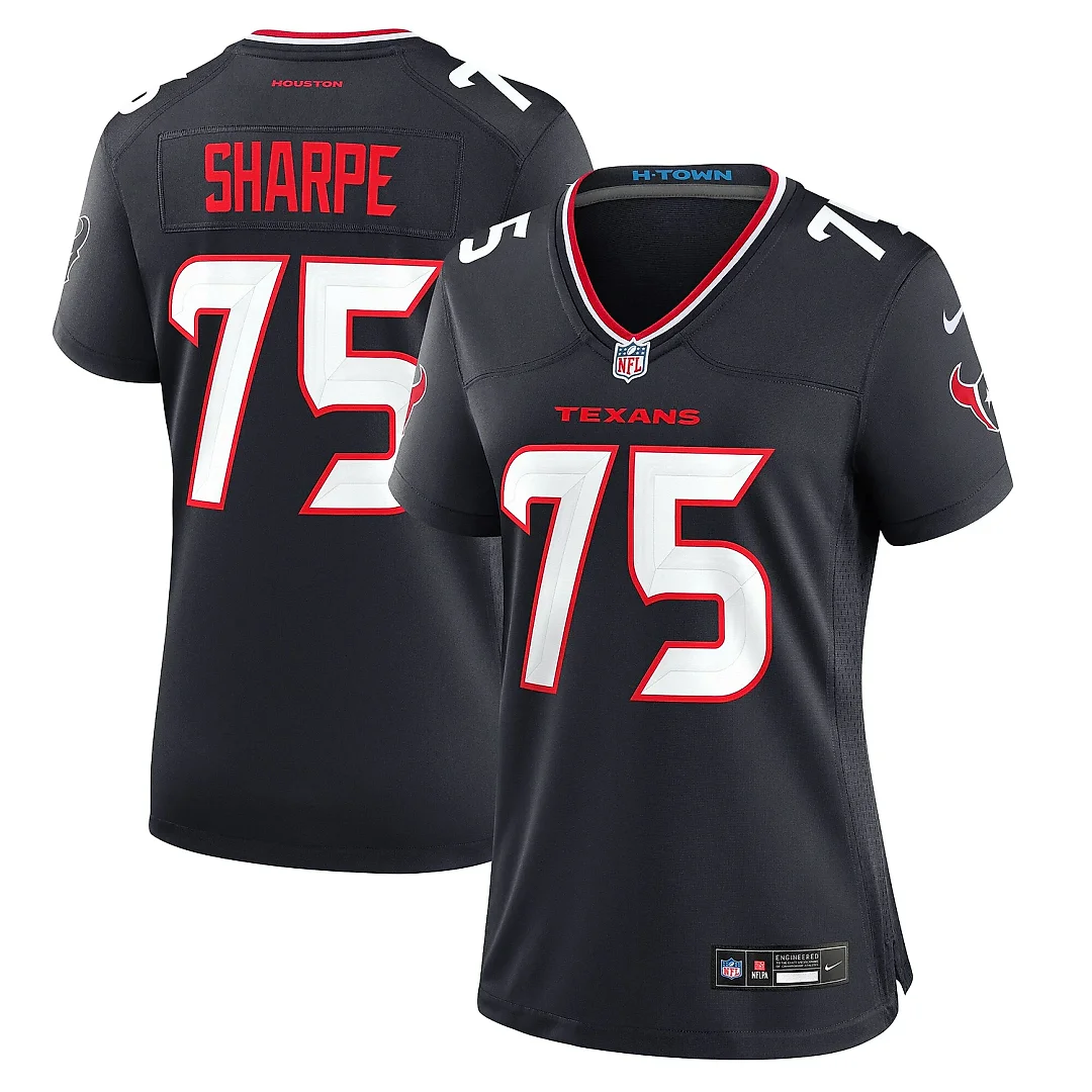 Zennovawear Women's Houston Texans David Sharpe Navy Team Game Jersey