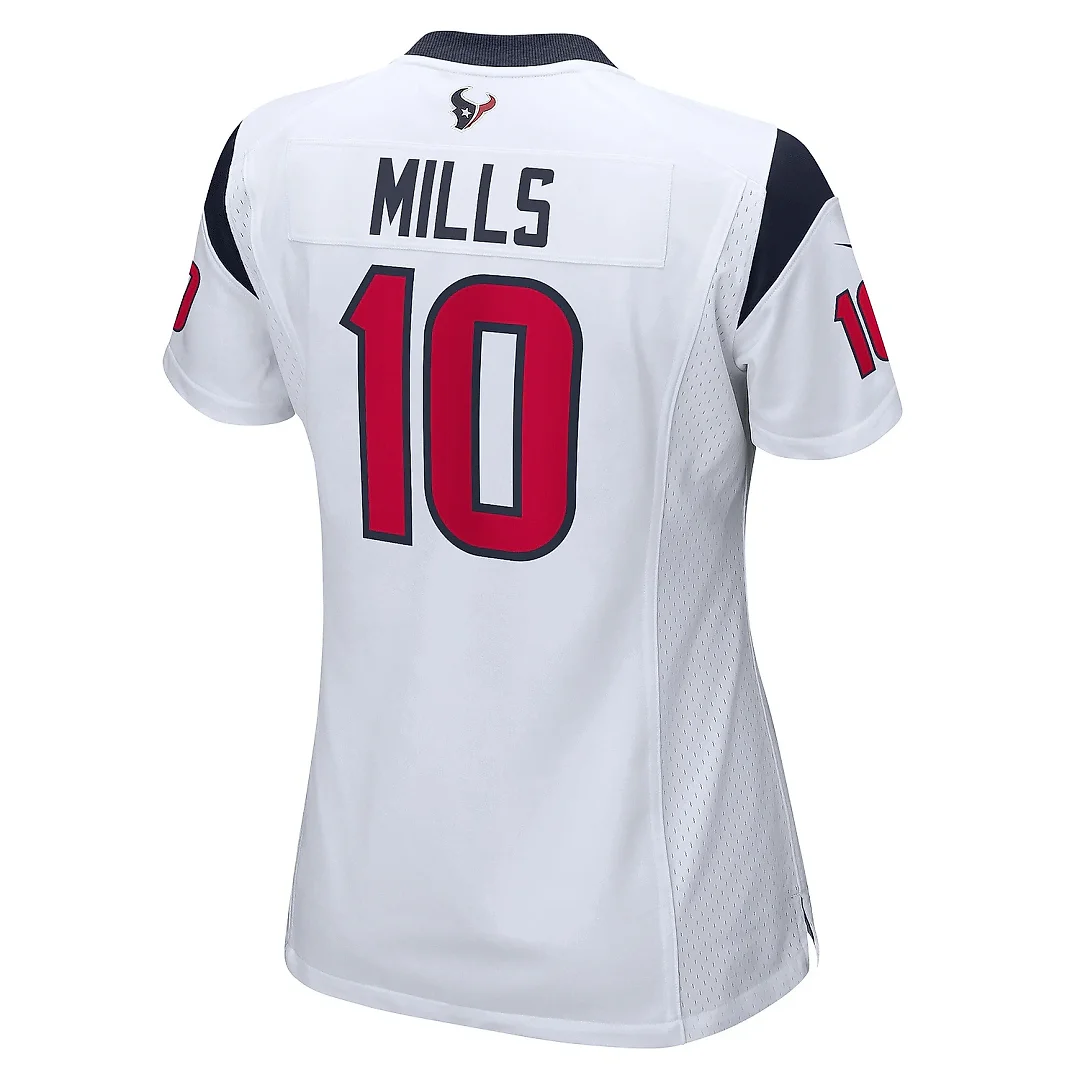 Zennovawear Women's Houston Texans Davis Mills White Game Player Jersey