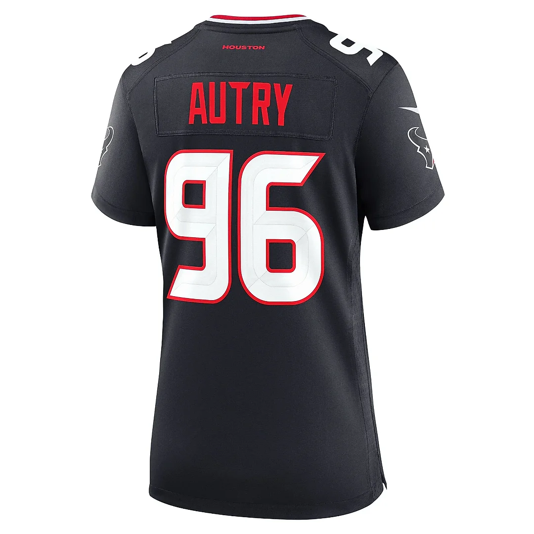Zennovawear Women's Houston Texans Denico Autry Navy Team Game Jersey