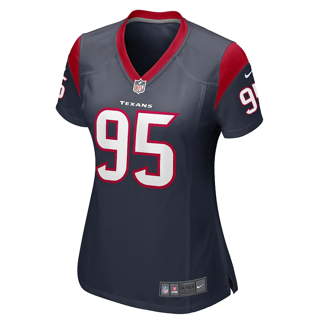 Zennovawear Women's Houston Texans Derek Barnett Navy Game Jersey